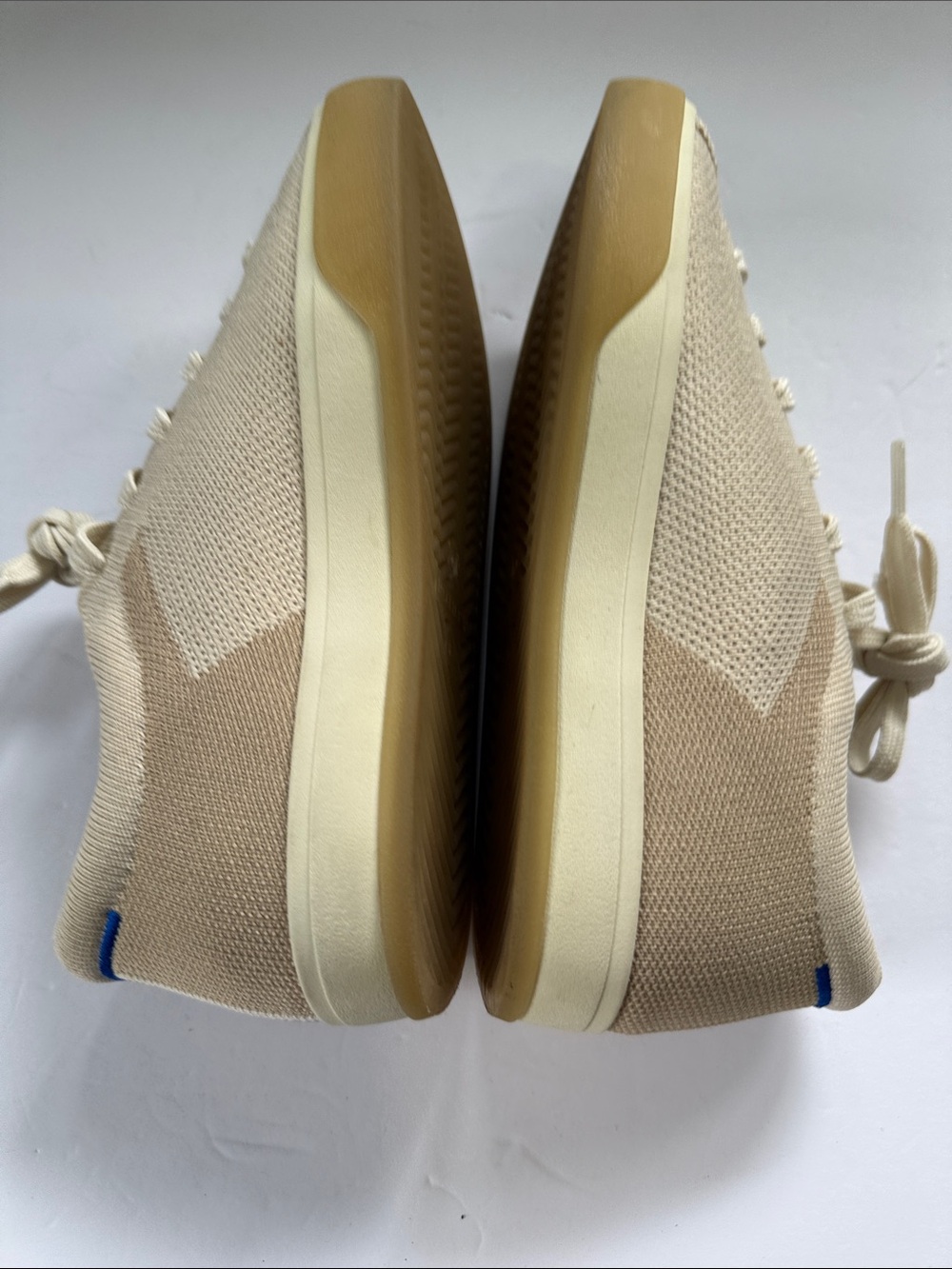 Rothy's Knit Lace-Up Sneakers - Beige - Picture 10 of 11